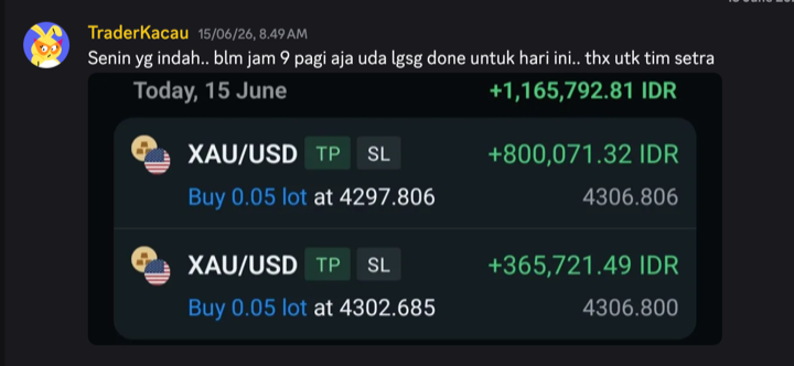 Testimoni member di Discord Setra